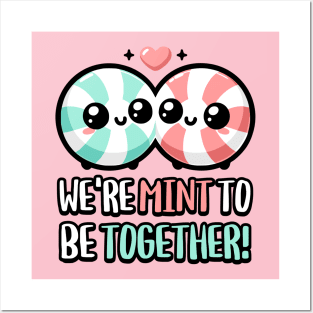 We're Mint To Be Together! Cute Breath Mint Pun Posters and Art